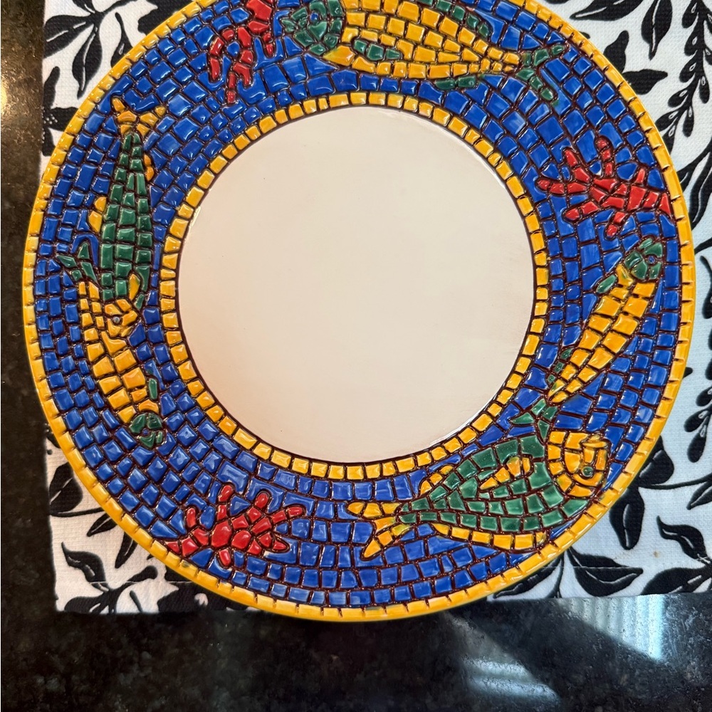 Vietri White Ceramic Plate